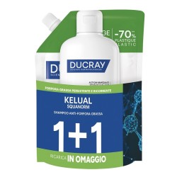 Flacone da 400 ml + ricarica da 400 ml di Ducray Kelual Squanorm Shampoo Antiforfora