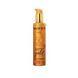 Flacone da 150 ml di Nuxe Sun Olio Solare Protettivo Dorato Viso e Corpo Spf 50