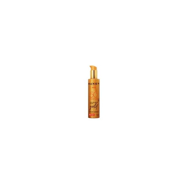 Flacone da 150 ml di Nuxe Sun Olio Solare Protettivo Dorato Viso e Corpo Spf 50 Flacone da 150 ml di Nuxe Sun Olio Solare Protettivo Dorato Viso e Corpo Spf 50