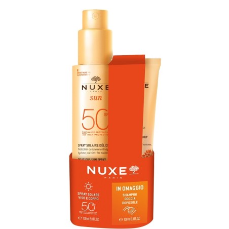 Confezione Nuxe Sun con Latte Solare Spray Spf 50 + Doccia Shampoo 100 ml