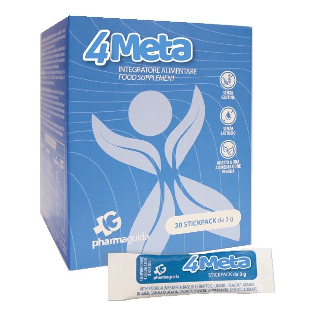 4meta 30 Stickpack Da 3 G Senza Glutine Senza Lattosio
