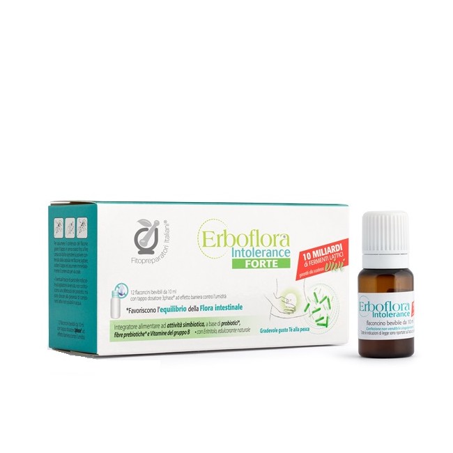 Fitopreparatori Italiani Erboflora Intolerance Forte 12 Flaconcini Da 10 Ml