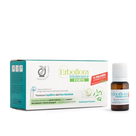 Fitopreparatori Italiani Erboflora Intolerance Forte 12 Flaconcini Da 10 Ml