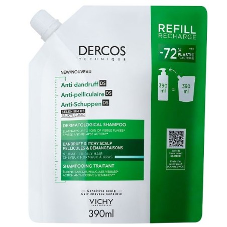 Dercos Technique Shampoo Antiforfora Ds Grassi Refill 390 Ml Dercos Technique Shampoo Antiforfora Ds Grassi Refill 390 Ml