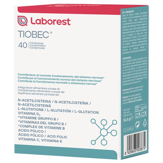 Tiobec 40 Compresse Nuova Formulazione Senza Glutine Senza Lattosio Tiobec 40 Compresse Nuova Formulazione Senza Glutine Senza Lattosio