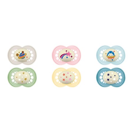 Mam Succhietto Original Night 6+ Mesi Silicone 2 Pezzi Mam Succhietto Original Night 6+ Mesi Silicone 2 Pezzi