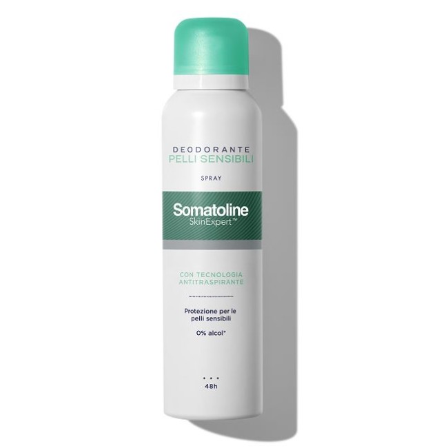 Flacone spray da 150 ml di Somatoline Deodorante Spray Pelli Sensibili Flacone spray da 150 ml di Somatoline Deodorante Spray Pelli Sensibili