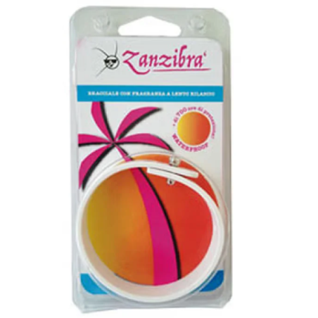 Confezione contenente Zanzibra' Children, bracciale antizanzara per bambini. Confezione contenente Zanzibra' Children, bracciale antizanzara per bambini.
