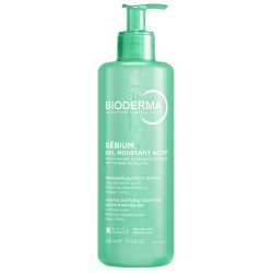 Flacone da 400 ml di Bioderma Sebium Gel Moussant Actif Purificante