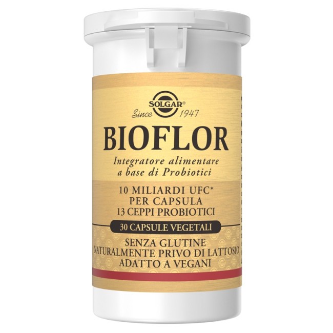Confezione da 30 capsule di Solgar Bioflor Integratore Di Fermenti Lattici Per Il Benessere Intestinale. Confezione da 30 capsule di Solgar Bioflor Integratore Di Fermenti Lattici Per Il Benessere Intestinale.