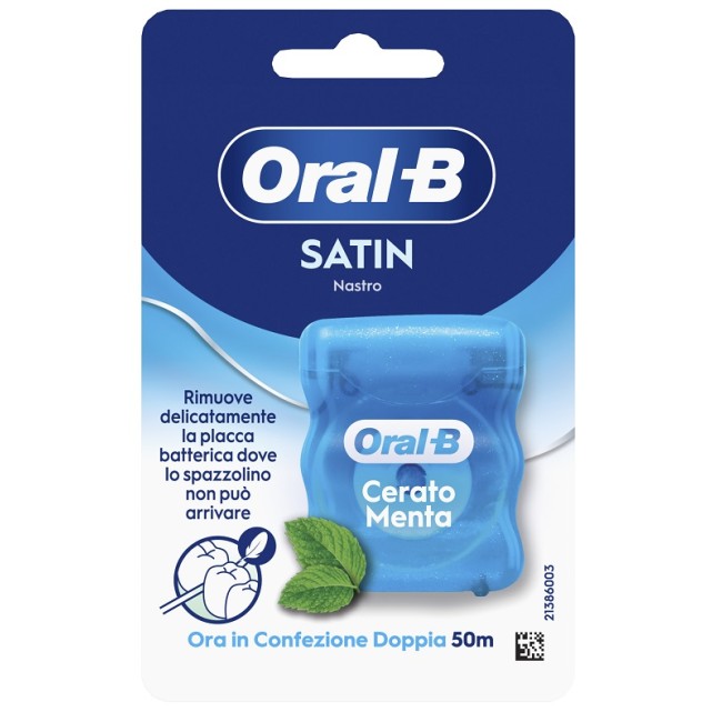 Oralb Man Filo Interdentale Satin Tape Menta 50 Metri Oralb Man Filo Interdentale Satin Tape Menta 50 Metri
