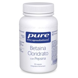 Pure Encapsul Betaina Cloridrato Con Pepsina 90 Capsule