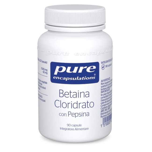 Pure Encapsul Betaina Cloridrato Con Pepsina 90 Capsule Pure Encapsul Betaina Cloridrato Con Pepsina 90 Capsule