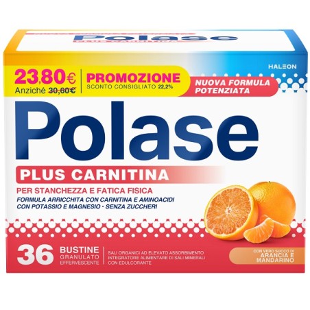 Confezione da 36 bustine di Polase Plus Carnitina Integratore Per Attività Fisica Intensa. Confezione da 36 bustine di Polase Plus Carnitina Integratore Per Attività Fisica Intensa.
