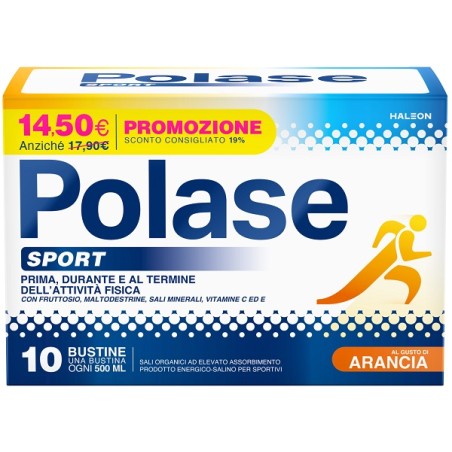Confezione da 10 bustine di Polase Sport Integratore Salino Energizzante Per Gli Sportivi. Confezione da 10 bustine di Polase Sport Integratore Salino Energizzante Per Gli Sportivi.