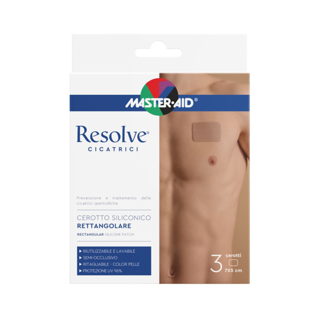 RESOLVE CICATRICI SKIN SPF 50+ 3 PROTEZIONI DA 7X5 CM RESOLVE CICATRICI SKIN SPF 50+ 3 PROTEZIONI DA 7X5 CM