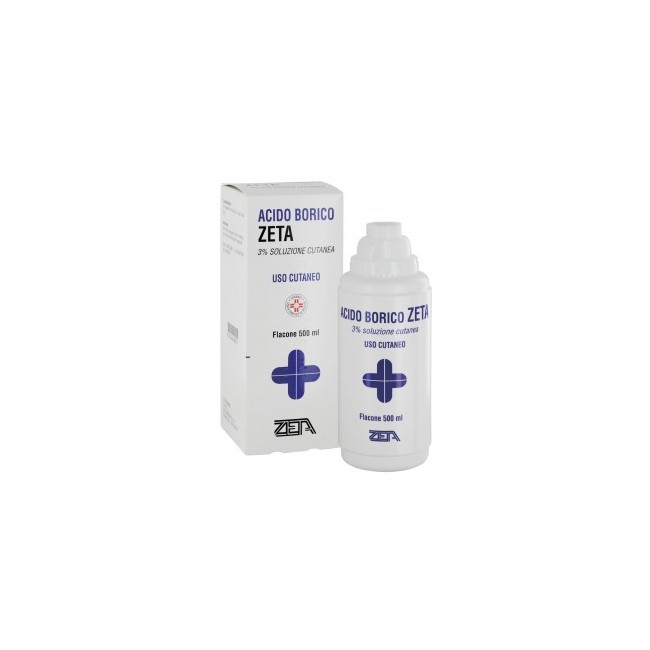 Acido Borico ZETA 3% Soluzione Cutanea 500ml Acido Borico ZETA 3% Soluzione Cutanea 500ml