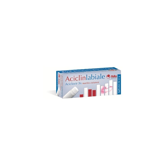 Fidia Aciclinlabiale Aciclovir 5% Matita Cutanea Per Herpes Labiale 2,5g Fidia Aciclinlabiale Aciclovir 5% Matita Cutanea Per Herpes Labiale 2,5g