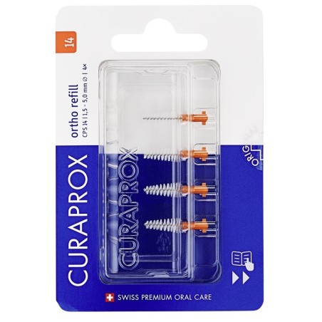 Curaprox Capsule 14 Ortho Refill Arancioni 4 Scovolini Curaprox Capsule 14 Ortho Refill Arancioni 4 Scovolini