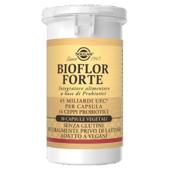 Confezione da 30 capsule di Solgar Bioflor Forte Integratore Per La Salute Intestinale.