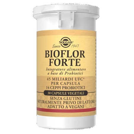 Confezione da 30 capsule di Solgar Bioflor Forte Integratore Per La Salute Intestinale. Confezione da 30 capsule di Solgar Bioflor Forte Integratore Per La Salute Intestinale.