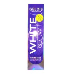 Confezione da 90 grammi di Geldis White Glow Dentifricio Ad Azione Sbiancante Antimacchia.