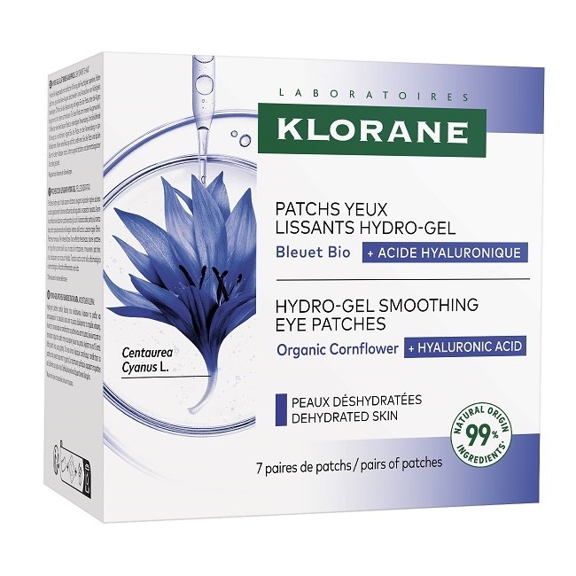 Klorane Bleuet Patch Occhi Lev Hydro-gel 7 Pezzi Da 2 Patch