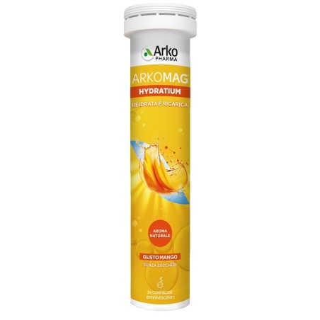 Arkomag Hydratium Reidrata E Ricarica Mango 24 Compresse Effervescenti Senza Zuccheri Con Edulcorante Arkomag Hydratium Reidrata E Ricarica Mango 24 Compresse Effervescenti Senza Zuccheri Con Edulcorante