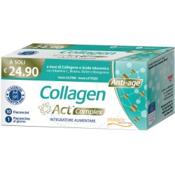 Confezione da 10 flaconcini di Collagen Act Complex Integratore Per La Pelle E La Salute Articolare.