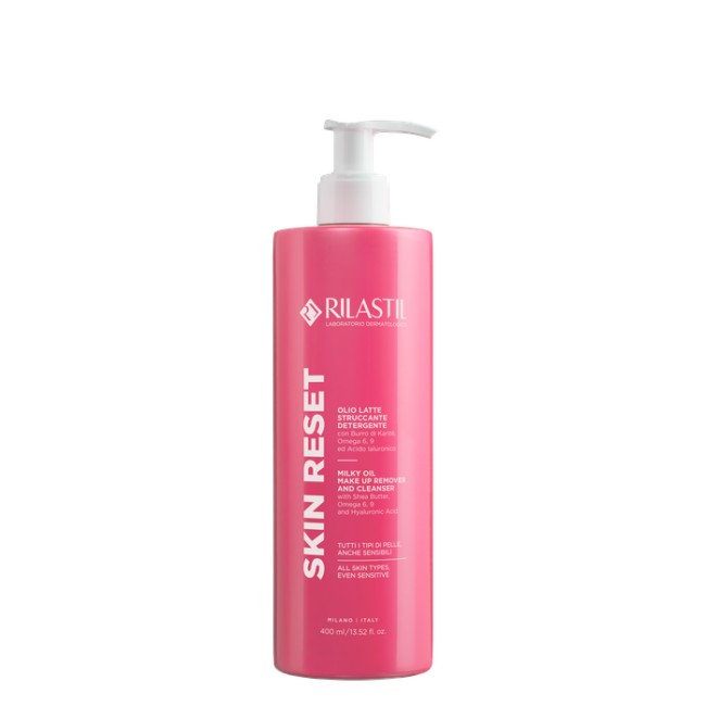 Flacone da 400 ml di Skin Reset Olio Latte Struccante Viso e Occhi