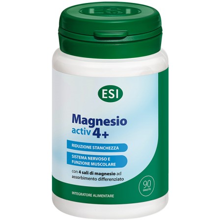 Esi Magnesio Activ 4+ 90 Ovalette Senza Glutine Esi Magnesio Activ 4+ 90 Ovalette Senza Glutine