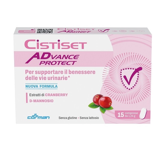 Confezione da 15 compresse di Cistiset Advance Protect Integratore Per Le Infezioni Delle Vie Urinarie. Confezione da 15 compresse di Cistiset Advance Protect Integratore Per Le Infezioni Delle Vie Urinarie.