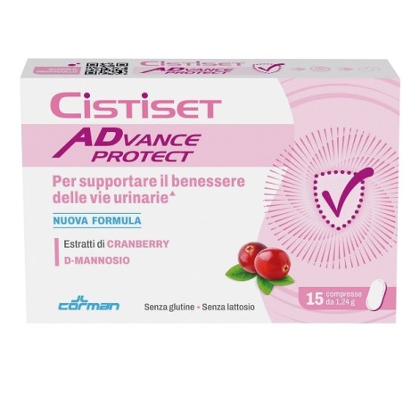 Confezione da 15 compresse di Cistiset Advance Protect Integratore Per Le Infezioni Delle Vie Urinarie. Confezione da 15 compresse di Cistiset Advance Protect Integratore Per Le Infezioni Delle Vie Urinarie.
