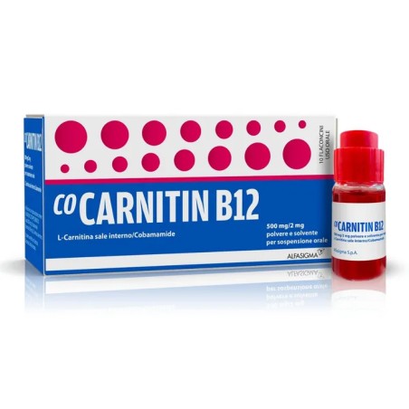 Co-Carnetin B12 500mg + 2mg Soluzione Orosolubile 10 Flaconcini Co-Carnetin B12 500mg + 2mg Soluzione Orosolubile 10 Flaconcini