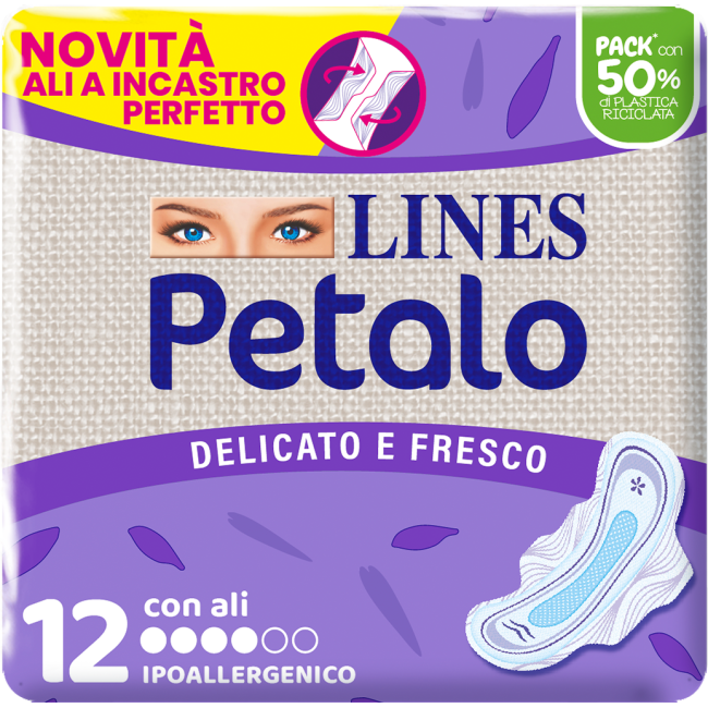 LINES PETALO ASSORBENTE CON ALI 12 PEZZI