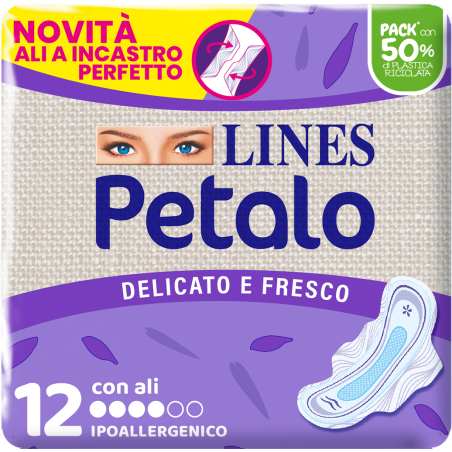 LINES PETALO ASSORBENTE CON ALI 12 PEZZI