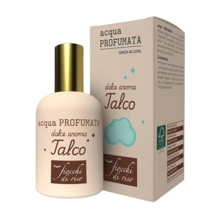 Flacone da 50 ml di Fiocchi di Riso Acqua Profumata Talco Sen'Alcool Flacone da 50 ml di Fiocchi di Riso Acqua Profumata Talco Sen'Alcool
