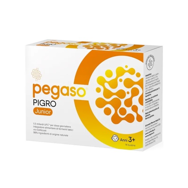 confezione da 14 bustine di Pegaso Pigro junior integratore di fermenti lattici confezione da 14 bustine di Pegaso Pigro junior integratore di fermenti lattici