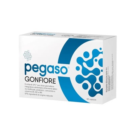 Confezione convenienza da 60 capsule di Pegaso Gonfiore integratore di fermenti lattici. Confezione convenienza da 60 capsule di Pegaso Gonfiore integratore di fermenti lattici.