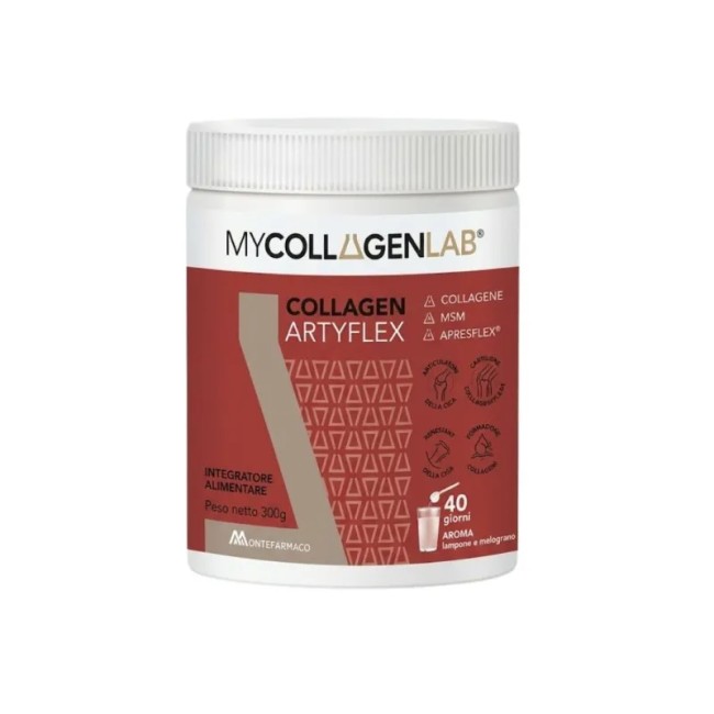 Barattolo da 300 grammi di Mycollagenlab Collagen Artyflex Integratore Per Tendini Articolazioni E Cartilagini.
