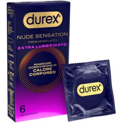 Durex Nude Sensation Regular Extra Lubrificato 6 Pezzi