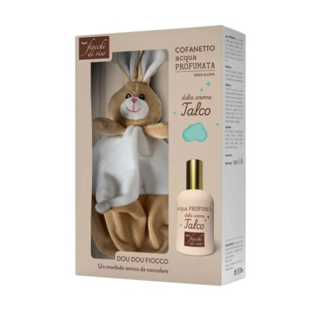 Cofanetto Fiocchi di Riso contenente Acqua Profumata Talco + Peluche Cofanetto Fiocchi di Riso contenente Acqua Profumata Talco + Peluche