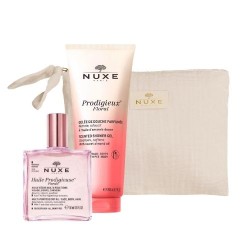 Nuxe cofanetto contenente Huile Prodigieuse Florale 50 ml + Gel Doccia Florale + Pochette