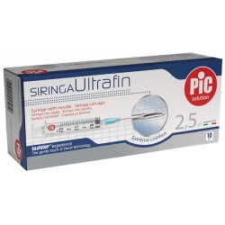 Siringa Ultrafin 2,5 Ml Gauge 23 1/4 10 Pezzi