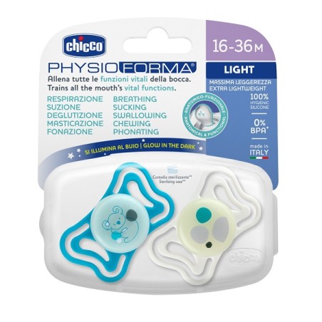 Chicco Succhietto Light Lumi Silicone 16-36m 2 Pezzi Chicco Succhietto Light Lumi Silicone 16-36m 2 Pezzi