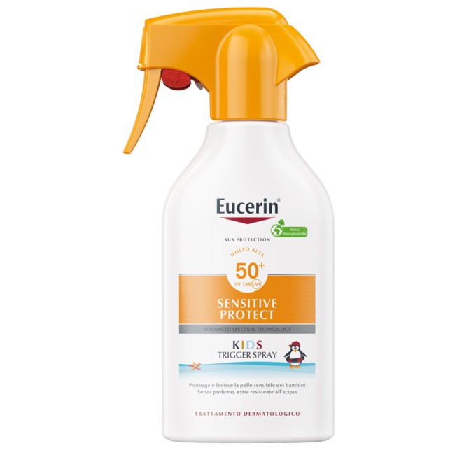 Eucerin Sun Kids Sensitive Protect Spf50+ Trigger Spray 250 Ml