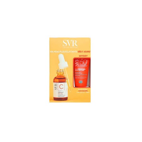 Flacone da 30 ml + tubetto da 15 ml di Svr Ampoule C Siero Illuminante + Crema Viso Spf 50+