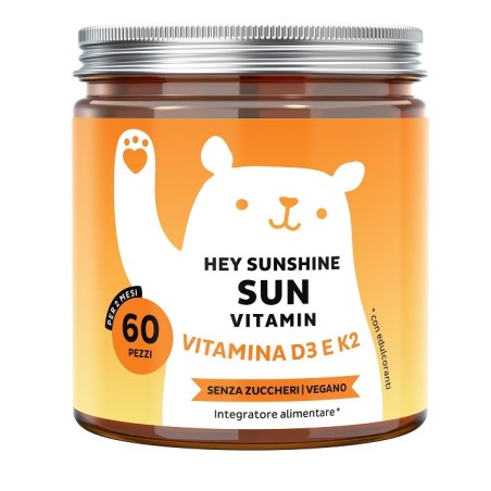 Bears With Benefits Hey Sunshine Sun Vitamin Con D3 60 Caramelle Gommose Con Edulcoranti Senza Zuccheri