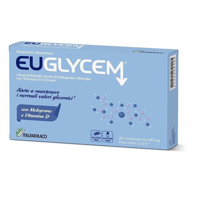 Euglycem 30 Compresse Da 400 Mg Senza Glutine Senza Lattosio Euglycem 30 Compresse Da 400 Mg Senza Glutine Senza Lattosio