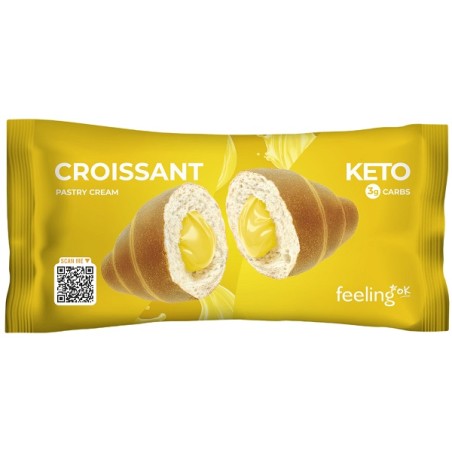 Feeling Ok Croissant Con Crema Pasticcera Per Dieta Low Carb 50 Grammi